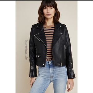 Anthropologie Black Leather Jacket